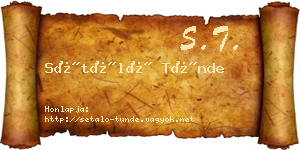 Sétáló Tünde névjegykártya