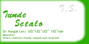 tunde setalo business card